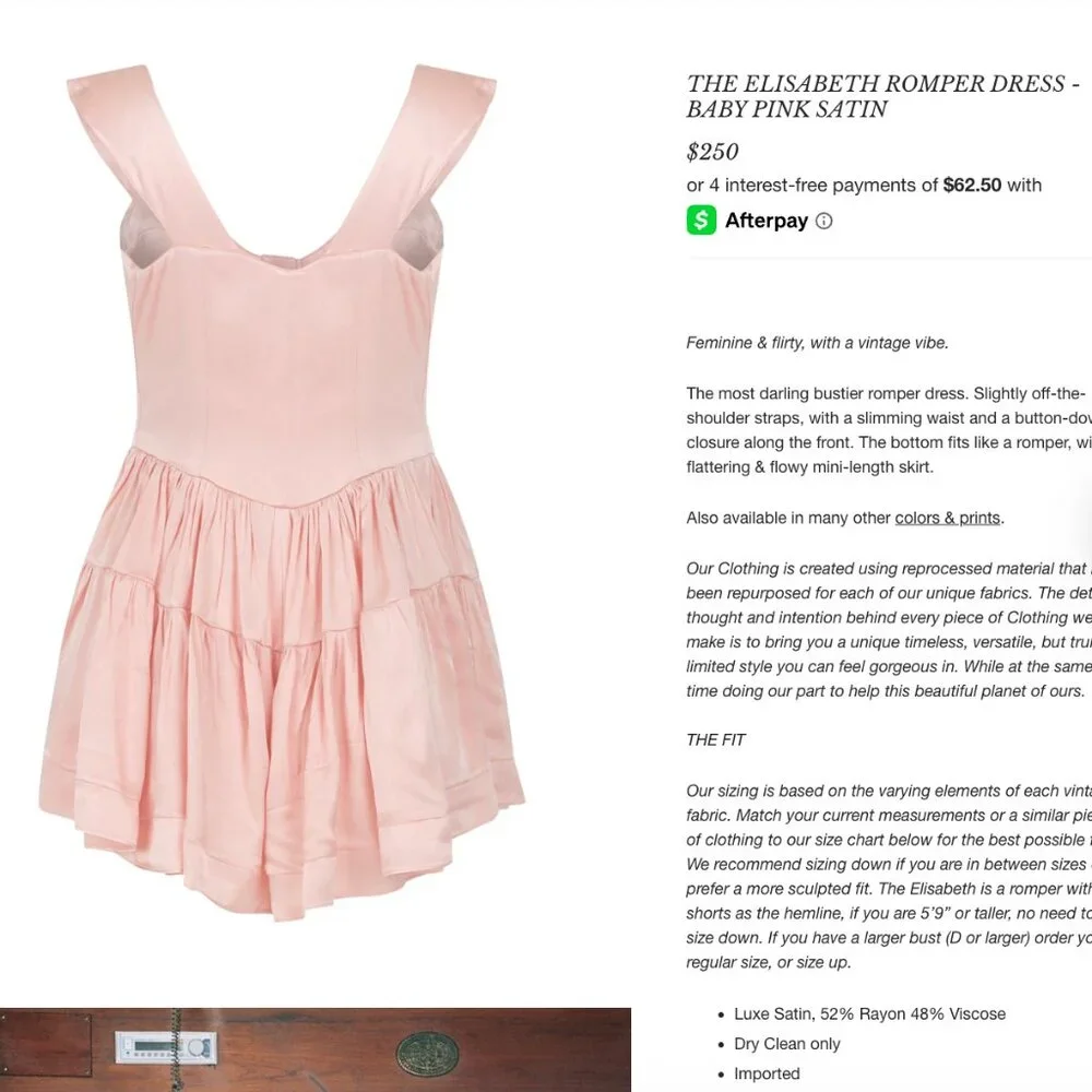 Pink Romper Dress - Vanessa Mooney - Picture 7 of 7